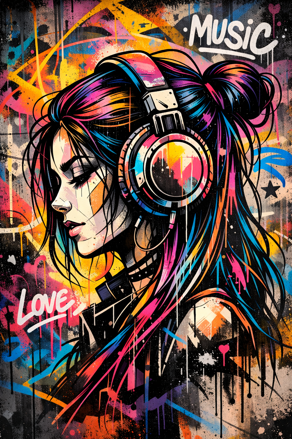 Urban Melody“ – Metallbild 50x70 cm