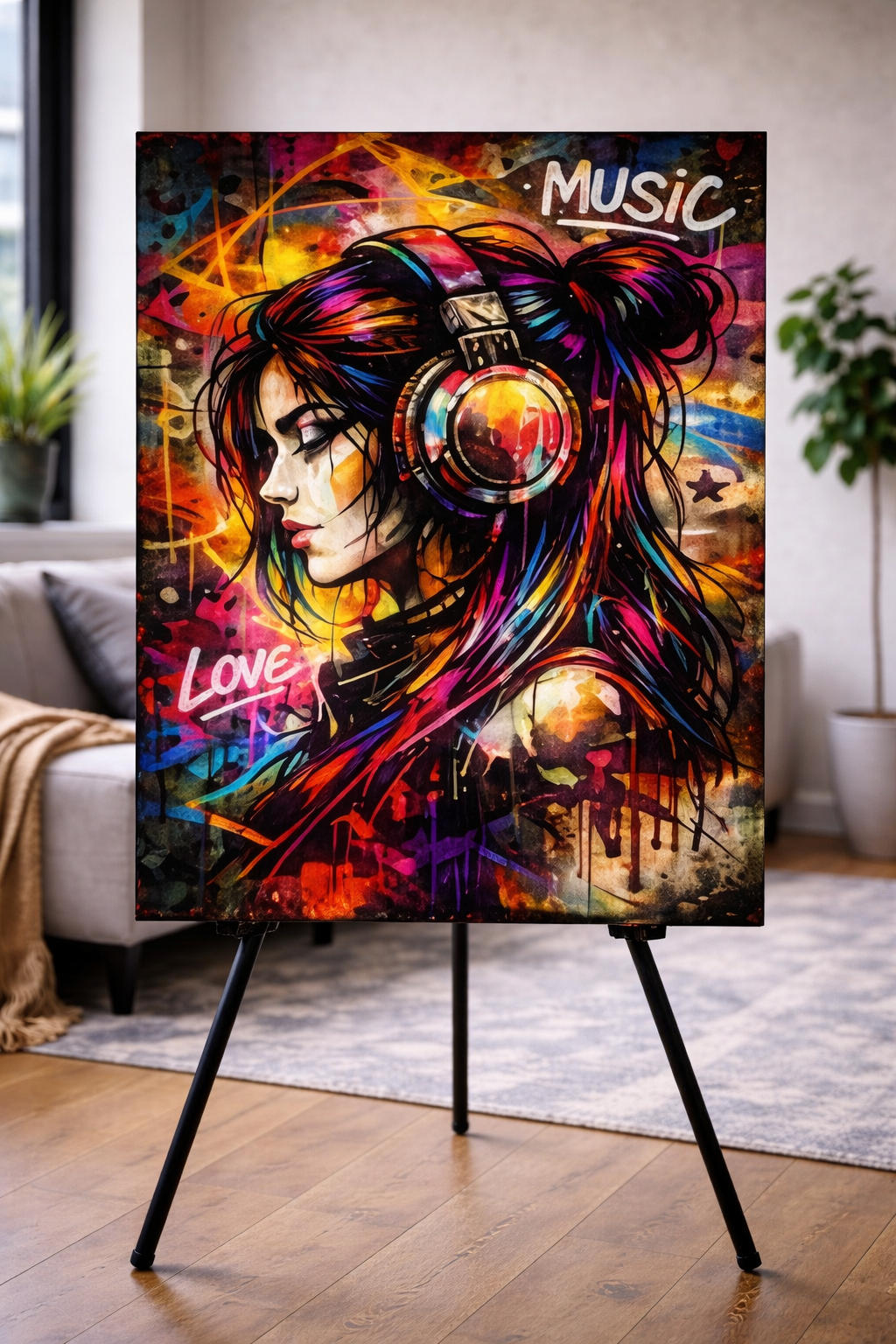 Urban Melody“ – Metallbild 50x70 cm